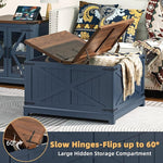 Load image into Gallery viewer, Farmhouse Coffee Table with Hidden Storage Organizer, Modern Square Large Center Table, Wood Farm House Low Navy Blue Living Room Tables with Hinged Lift Top for Home, Office