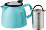 Load image into Gallery viewer, FORLIFE Bell Ceramic Teapot with Basket Infuser 26-Ounce/770ml, Turquoise