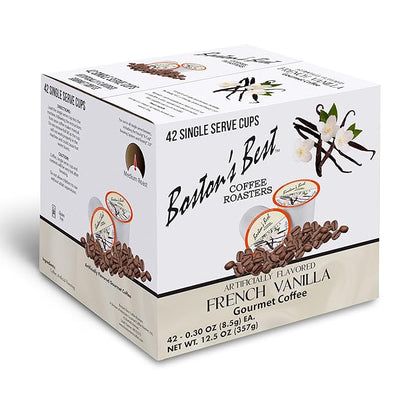Boston’s Best – French Vanilla Flavored – Medium Roast – Single Serve Coffee Pods, Compatible with Keurig Brewers – 42 Pods