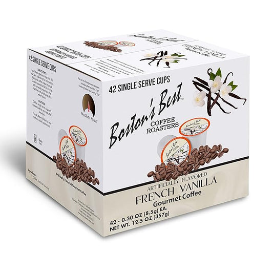 Boston’s Best – French Vanilla Flavored – Medium Roast – Single Serve Coffee Pods, Compatible with Keurig Brewers – 42 Pods