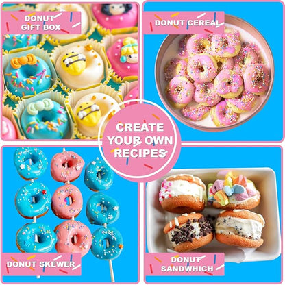 23 Mini Donut Maker Machine – Electric Donut Maker, Non-Stick, Fast Heating, Easy to Use for Home and Restaurants, Perfect for Breakfast, Snacks, Kids Parties, Gift Idea - Makes 23 Doughnuts at Once