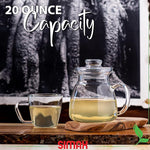 Load image into Gallery viewer, Simax Glassware 20 Oz. Glass Teapot | Short Spout, Microwave and Stovetop Safe, Heat, Cold, and Thermal Shock Resistant Borosilicate Glass, Makes a Stunning Presentation