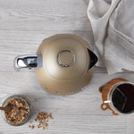 Load image into Gallery viewer, SMEG 50's Retro Style 7 Cup Electric Water Kettle with Automatic Shutoff, Removable Base, and Water Indicator, KLF03CHMUS, Matte Campagne