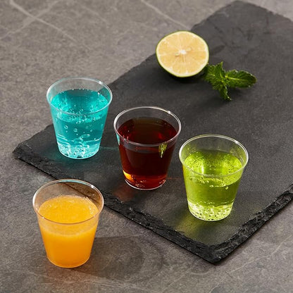 1 OZ 500 Pack Plastic Shot Glasses, Disposable Cups, 1 Ounce Tasting Cups Party Cups Perfect for Whiskey, Wine Tasting, Food Samples, and Parties