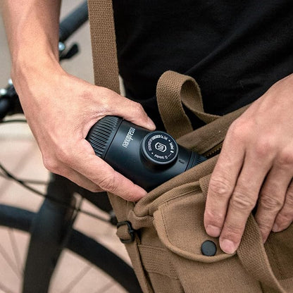 WACACO Nanopresso Portable Espresso Maker,Upgraded Version of Minipresso, 18 Bar Pressure Ground Coffee, Small Travel Coffee Maker, Manually Operated, Perfect for Trips and Camping Outdoor