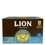 Load image into Gallery viewer, Lion Coffee Swiss Water DECAF Vanilla Macadamia Medium Roast Coffee Pods - Single-Serve Pods - Hawaiian Inspired Flavor - Arabica Coffee - Compatible with Single - Serve Brewing Systems - 12 Count Box