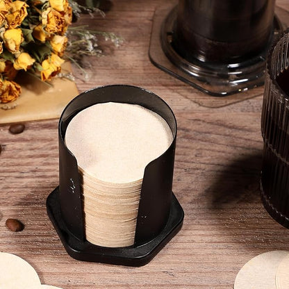 600 PCS Unbleached Coffee Filters compatible with Aeropress Coffee Maker Replacement Round Coffee Filters Disposable Paper Filters