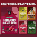 Load image into Gallery viewer, FGO Organic Hibiscus Flowers, Cut and Sifted, Loose Tea, 8oz Resealable Bag, Packaging May Vary (Pack of 1)