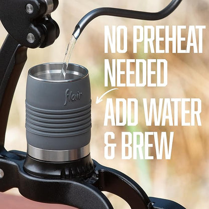 Flair GO: Portable, Collapsible Lever Espresso Machine for 9BAR Espresso Anywhere (Grounds Model)
