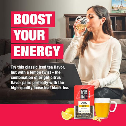 Tiesta Tea - Lemon Black Tea, Loose Leaf, Lemon Citrus Black, Premium Blend, High Caffeinated, Makes Hot or Iced, Brews Up to 25 Cups, 2 Ounce Resealable Pouch