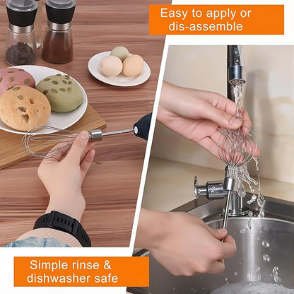 Electric Egg Beater Whisk, USB Charging Mixer, Three-Speed Adjustment, Suitable for Whisking Eggs, Cream, Sauce, Jam Supplements and More, Pink