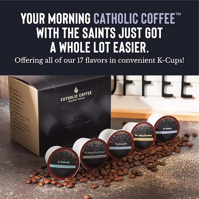 Catholic Coffee St. Thomas Aquinas | Medium Roast Ground Coffee – Floral Honey & Lemongrass Notes | 12oz Bag – Catholic Gift Inspired by a Doctor of the Church