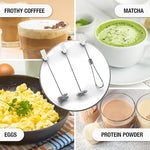 Load image into Gallery viewer, Zulay Kitchen FrothMate Powerful Milk Frother Portable &amp; Compact Handheld Foam Maker Lattes, Cappuccinos (Blizzard White, Froth N Go)