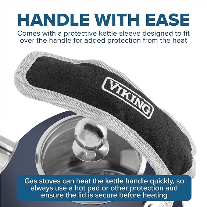 Viking Stainless Steel Whistling Tea Kettle, Slate