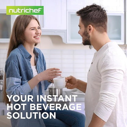NutriChefKitchen Hot Water Urn Pot Insulated Stainless Steel,Auto & Manual Dispense,Auto Boiler,Safety Lock Shutoff 3.38 QT /3.2L - Auto Boiler Shut Off -One size