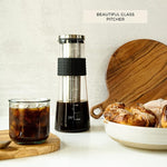 Load image into Gallery viewer, Cafe Crush Club Cold Brew Coffee Maker | Fire Toughened Borosilicate Glass | 304 Stainless Steel Infuser | 1000ml / 34 oz | Cold Brew Iced Coffee Pitcher