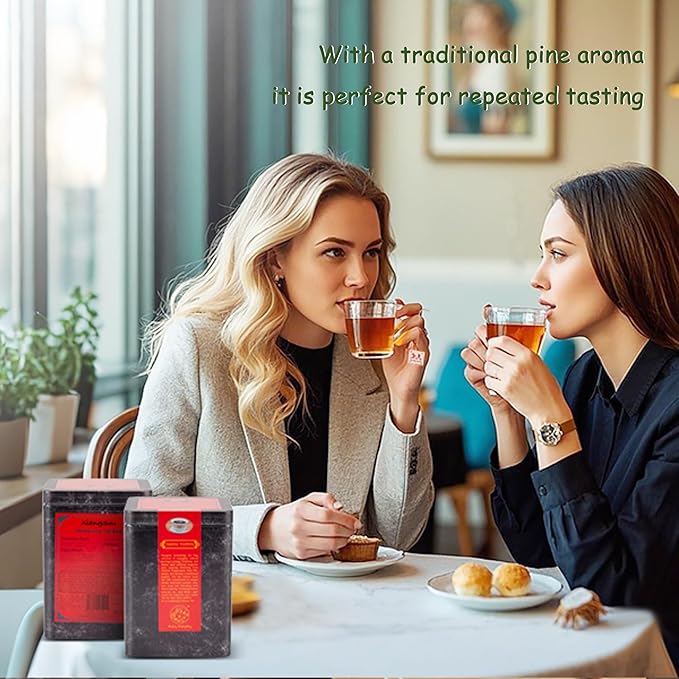 Xiangsou Moistening Tea,Lapsang Souchong Tea,Chinese Classical Smoked Black Tea with 30 Tea Bags,Strong Flower Fragrance With a Smoky Taste