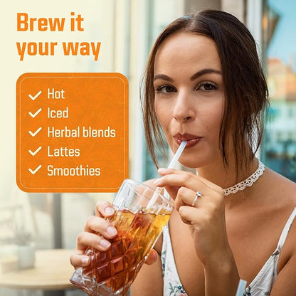 Cederberg Tea Company Caramel Mandarin Orange Rooibos Tea Bags - Made with Organic Red Rooibos Tea, South African Herbal Tea, Naturally Caffeine Free Tea, Small Batch - Select Blend Non-GMO, Premium Leaf, Antioxidant-Rich, 100 Count