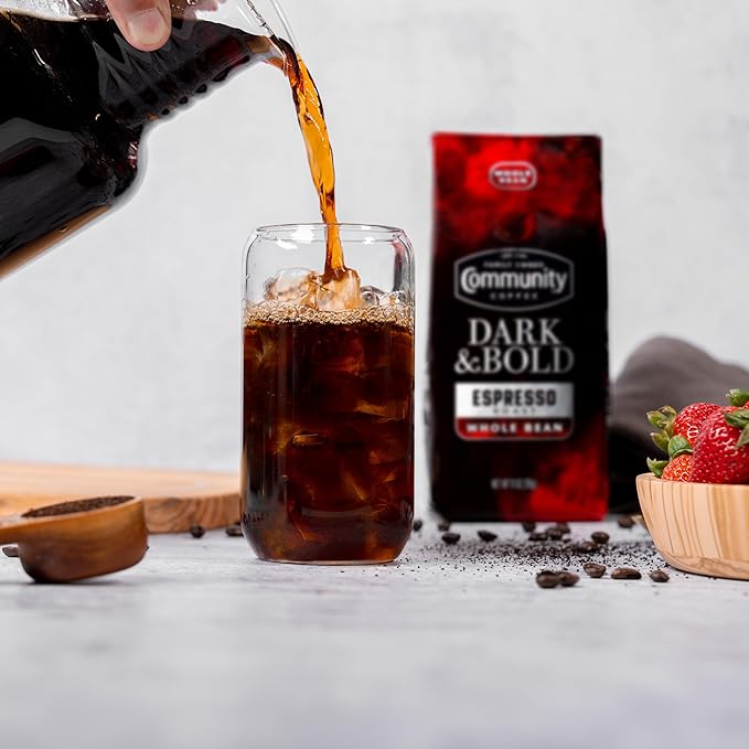 Community Coffee Dark & Bold Espresso Blend, Dark Roast Whole Bean Coffee, 11 Ounce Bag (Pack of 1)