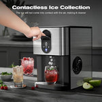 Load image into Gallery viewer, Kismile Countertop Nugget Ice Maker, Pebble Ice Maker with Self-Cleaning, 50lbs/24H, Soft Chewable Pellet Ice, One-Click Operation, for Home &amp; Kitchen (Silver)