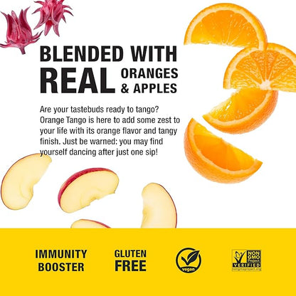 Tiesta Tea - Orange Tango, Loose Leaf, Orange Hibiscus Herbal Tea, Premium Non-Caffeinated Fruit Blend, Makes Hot or Iced & Up to 25 Cups, 2oz Resealable Pouch