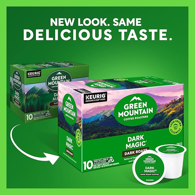 Green Mountain Coffee Roasters Dark Magic, Keurig Single Serve K-Cup Pods, Dark Roast Coffee, 60 Count, (6 Packs of 10)