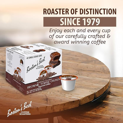 Boston’s Best - Brownie Toffee Flavored Delicious Gourmet Coffee Compatible with Keurig Coffee Maker, 1 Count (42 Single Serve Medium Roast Cups)