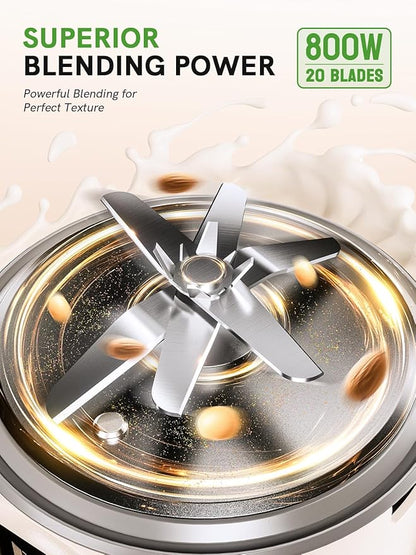 Upgraded 55oz Nut Milk Maker Machine (Extra Large),10-in-1 Automatic Soy Milk Maker with 20 Blades, Homemade Plant-Based Oat, Almond Milk Maker with Auto Clean/DelayStart/BoilWater/Keep Warm,5-6 Cups