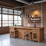 Load image into Gallery viewer, Alaterre Furniture Durango 20-Inch Tall Industrial Wood Dining Stool - Table or Extra Seat - Unique Rustic Industrial Style and Comfort - Farmhouse, Solid Wood Furniture