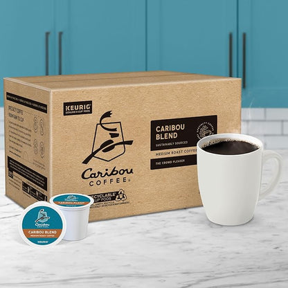 Caribou Coffee Caribou Blend Keurig Single-Serve K-Cup Pod, Medium Roast Coffee, 96 Count