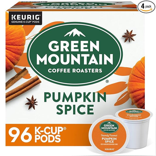 Green Mountain Coffee Roasters Pumpkin Spice Coffee, Keurig Single-Serve K-Cup Pods, Light Roast, 96 Count