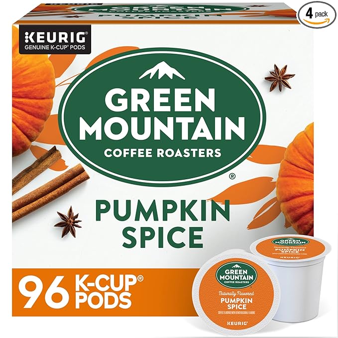 Green Mountain Coffee Roasters Pumpkin Spice Coffee, Keurig Single-Serve K-Cup Pods, Light Roast, 96 Count