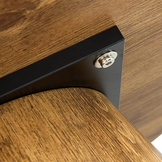 25.6" Small Round Coffee Table, Wood Mid Century Modern Coffee Tables with Pedestal Base, Space Saving Circle Center Table for Living Room, Small Space, Apartment (Wood)