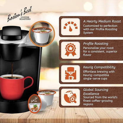 Boston’s Best - Toasted Almond Flavored Delicious Gourmet Coffee Compatible with Keurig Coffee Maker, 1 Count (42 Single Serve Medium Roast Cups)