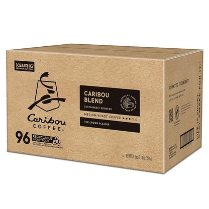 Caribou Coffee Caribou Blend Keurig Single-Serve K-Cup Pod, Medium Roast Coffee, 96 Count