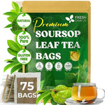 Load image into Gallery viewer, FreshDrinkUS, Premium 75 Soursop Graviola Leaf Tea Bags, 100% Natural and Pure from Soursop Leaves, Handmade, Made With Natural Materials-Corn Fiber Tea Bag, Sugar/ Caffeine/ Gluten Free, Hoja Guanabana Tea
