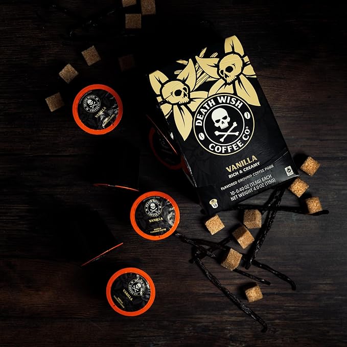 Death Wish Coffee, Vanilla Single Serve Pods (30 Count)