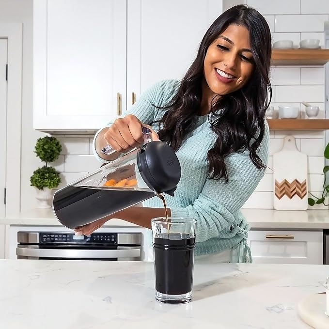 VINCI Cold Brew 360, 1.4L Cold Brew Coffee Maker Featuring Patented Dual Filter 360 Brewing Technology, Cold Brew Pitcher for Iced Coffee