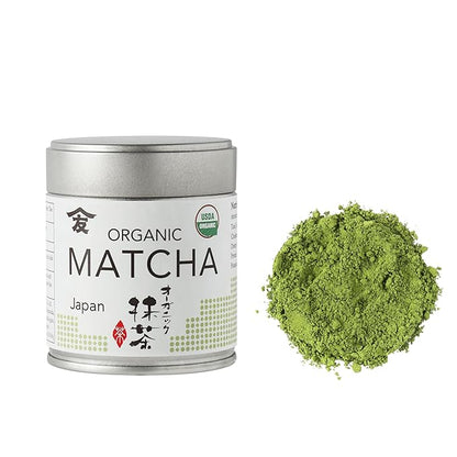 TOMOSAN Japanese Organic Matcha - Authentically Japanese Uji Kyoto Origin, Traditional Stone Milled Green Tea Powder, 30g/1.06oz