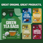 Load image into Gallery viewer, FGO Organic Green Tea, 20 Count Eco-Conscious Tea Bags, Caffeinated, Resealable Pouch, Packaging May Vary (Pack of 1)