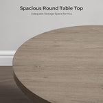 Load image into Gallery viewer, SICOTAS Round Coffee Table for Living Room, Modern Fluted Circle Center Coffee Table with Storage, 32" Accent Tea Dining Table for Apartment, Grey Alder