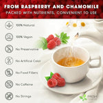 Load image into Gallery viewer, FreshDrinkUS, Premium Raspberry Leaf Tea with Chamomile – 135 Tea Bags | Naturally Caffeine-Free Herbal Blend | Soothing Floral Flavor | Premium Loose Herbal Tea in Natural Material Tea Bags