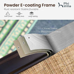 Load image into Gallery viewer, PHI VILLA 7 Piece Patio Bar Dining Set, Bar Height Outdoor Table and Chairs with 6 Swivel Bar Stools (Padded Textilene) &amp; Large Rectangle Metal Table for Deck, Garden and Yard