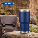 Load image into Gallery viewer, 30 oz Tumbler with Handle and Lid, Stainless Steel Tumblers Bulk Double Wall Vacuum Insulated Travel Mug Leak Proof Cup Keep Drinks Cold and Hot Navy, 4 Pack