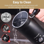 Load image into Gallery viewer, HAUSHOF Electric Milk Frother, 4-in-1 Milk Frother and Steamer, Large Capacity, Automatic Warm and Cold Foam Maker and Milk Warmer for Coffee, Latte, Macchiato, Cappuccino, Hot Chocolate, Black