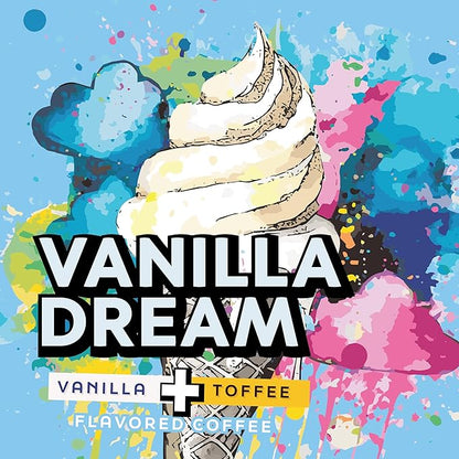 Java Factory Coffee Pods Vanilla Flavored Coffee Compatible with K Cup Brewers Including 2.0, Vanilla Dream, 80 Count