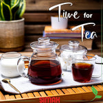 Load image into Gallery viewer, Simax Glassware 20 Oz. Glass Teapot | Short Spout, Microwave and Stovetop Safe, Heat, Cold, and Thermal Shock Resistant Borosilicate Glass, Makes a Stunning Presentation