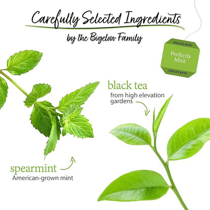 Bigelow Tea Perfectly Mint Black Tea, Caffeinated, 20 Total Tea Bags