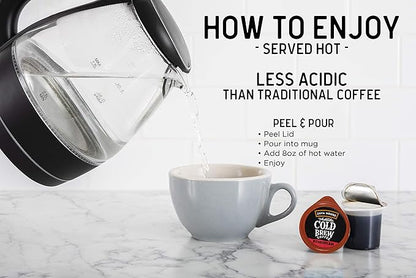 JAVA HOUSE Light Roast Ethiopian Cold Brew Pods, (6 Count) Peel and Pour Pods Hot or Iced Instant Coffee Concentrate
