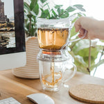 Load image into Gallery viewer, GROSCHE Aberdeen Tea Infuser Teapot &amp; Smart Tea Maker - BPA-Free, Drip-Free Design | Coaster | Easy Brew | Easy Clean Steeper (17.7 oz - 525 ml)